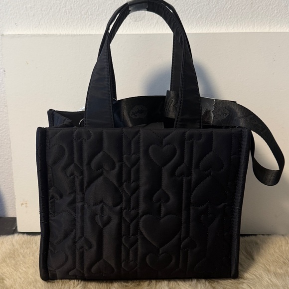 Betsey Johnson Black Tote with Leopard Bow - Picture 2 of 4